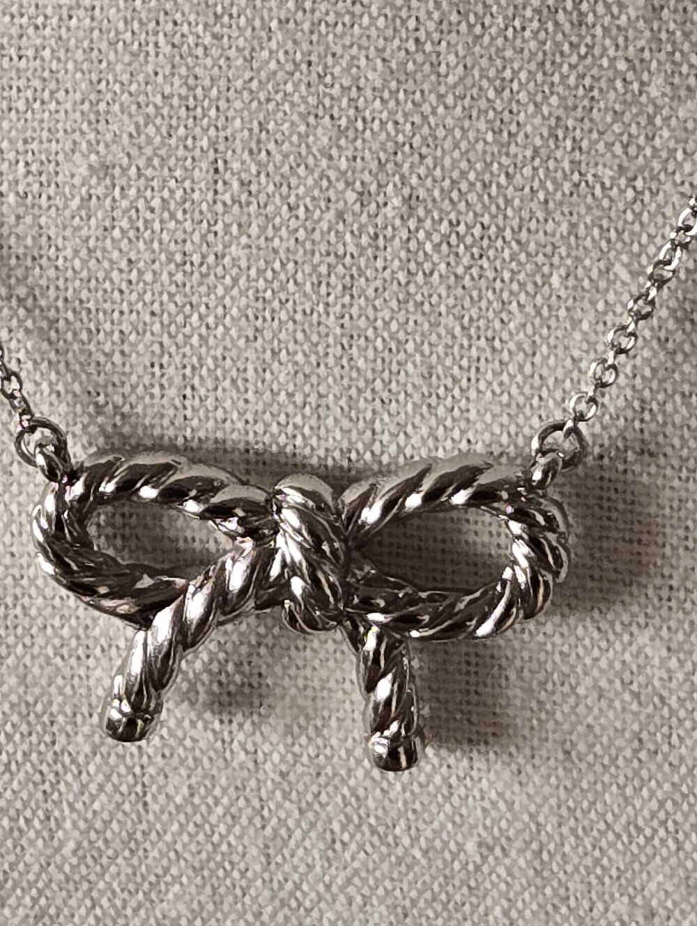My Flat In London Woven Rope Bow Pendant, Adjustable